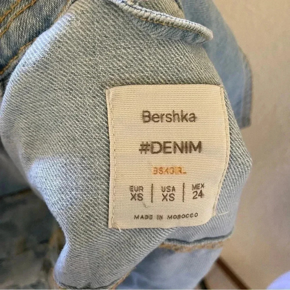 Bershka Denim Jean Jacket Vintage Inspired Style Patches Cactus Watermelon: XS - Picture 9 of 12